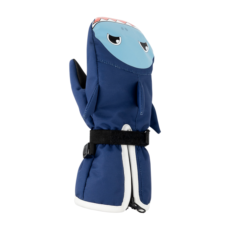 KINDER-SKIHANDSCHUHE IN BLAU MIT HAI-MOTIV | BLUE | S-M | Diel